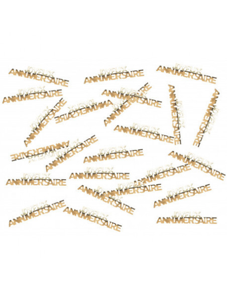 CONFETTIS DE TABLE JOYEUX ANNIVERSAIRE OR