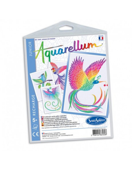 Recharge aquarellum junior - oiseaux du paradis