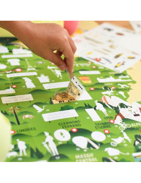 POSTER EN STICKERS  - CARTE DE FRANCE