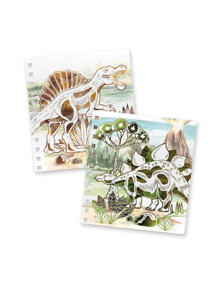 Carnet de tableaux a metaliser dinosart