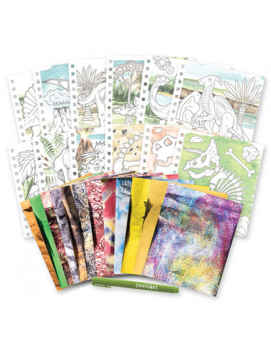 Carnet de tableaux a metaliser dinosart