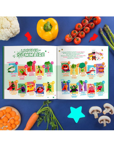 Livre kids : les super-legumes