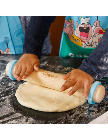 Rouleau a patisserie avec anneaux ajustables chefclub kids