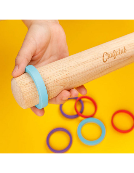 Rouleau a patisserie avec anneaux ajustables chefclub kids