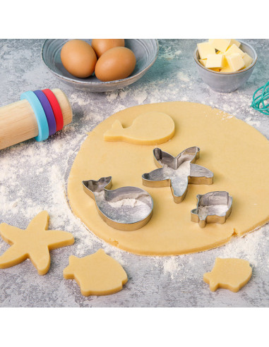 Rouleau a patisserie avec anneaux ajustables chefclub kids