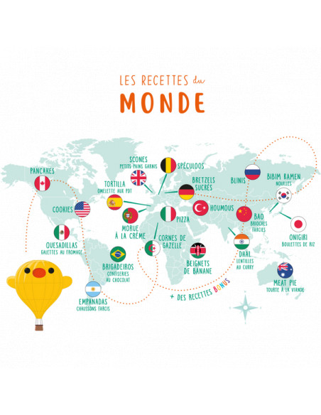 LIVRE KIDS : LES RECETTES DU MONDE