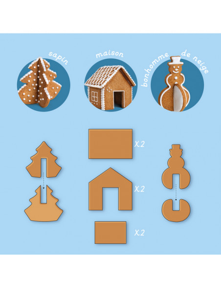 Emporte-pieces les biscuits de noel 3d