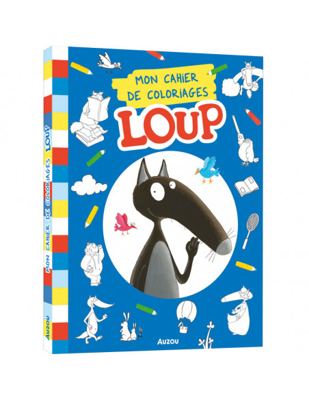 Mon cahier de coloriages loup