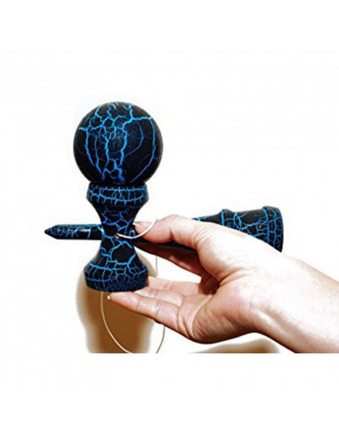Kendama crackle bleu boule 6 cm