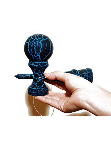 Kendama crackle bleu boule 6 cm
