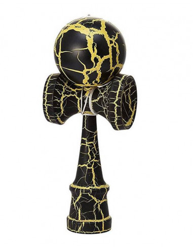 Kendama crackle jaune boule 6cm