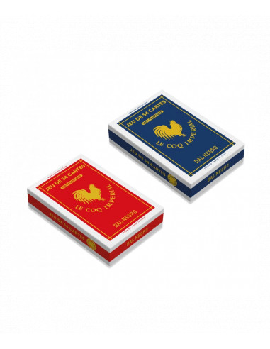 Jeu de 54 cartes "le coq imperial" plastique