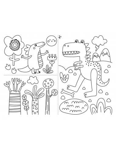 COFFRET FEUTRES CRAIES DINOSAURES