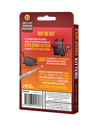 EXPLODING KITTENS : EDITION 2 JOUEURS