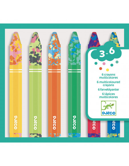 CRAYONS - 6 CRAYONS MULTICOLORES