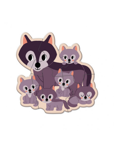 5 PUZZLES EVOLUTIFS ANIMAUX