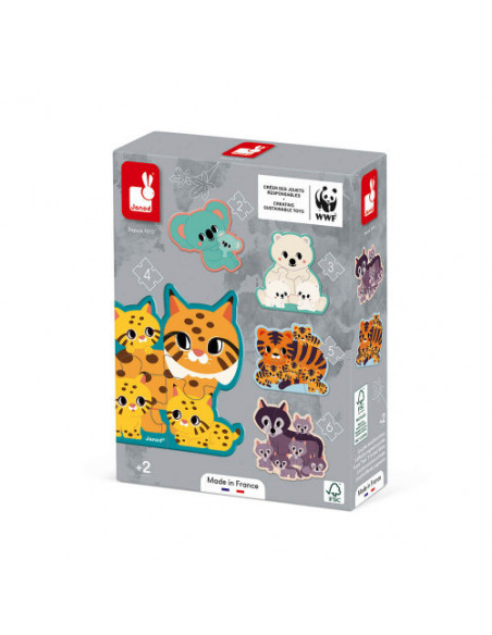 5 PUZZLES EVOLUTIFS ANIMAUX