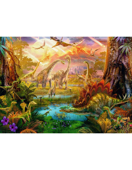 RAVENSBURGER - PUZZLE TERRE DINOSAURES 500P