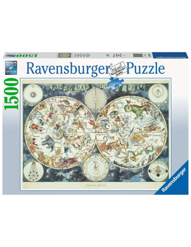 RAVENSBURGER PUZZLE MAPPEMONDE ANIMAUX 1500P