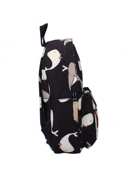 SAC A DOS ENFANT BALEINES ET CACHALOTS - NOIR
