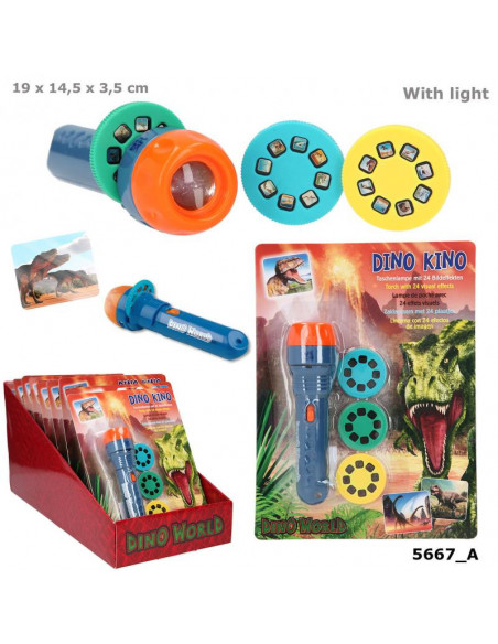 DINO WORLD LAMPE DE POCHE AVEC EFFETS VISUELS