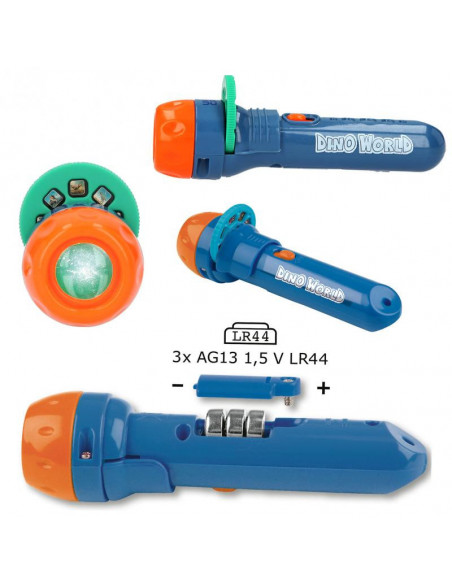 DINO WORLD LAMPE DE POCHE AVEC EFFETS VISUELS
