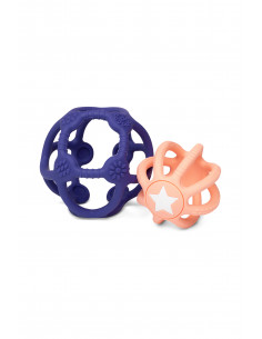 Little l - lot de 2 balles sensorielles bleu et rose 2