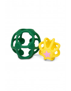 Little l - lot de 2 balles sensorielles vert et jaune 2