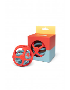 Little l - lot de 2 balles sensorielles orange et bleu