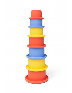 Little l - gobelets a empiler rouge, jaune et bleu 2