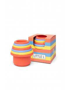 Little l - gobelets a empiler rouge, jaune et bleu