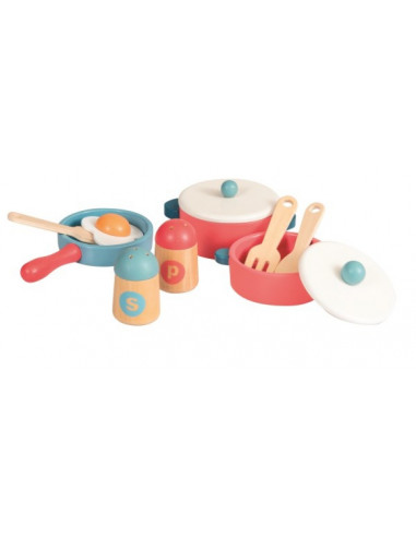SET DE CASSEROLES EN BOIS