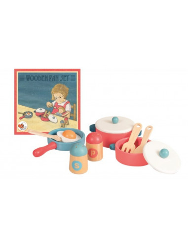 SET DE CASSEROLES EN BOIS