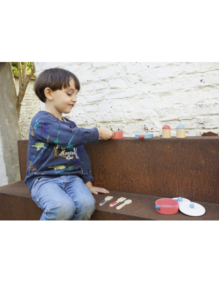 SET DE CASSEROLES EN BOIS