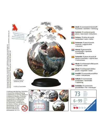 Puzzle 3D Ball Jurassic World - Ravensburger