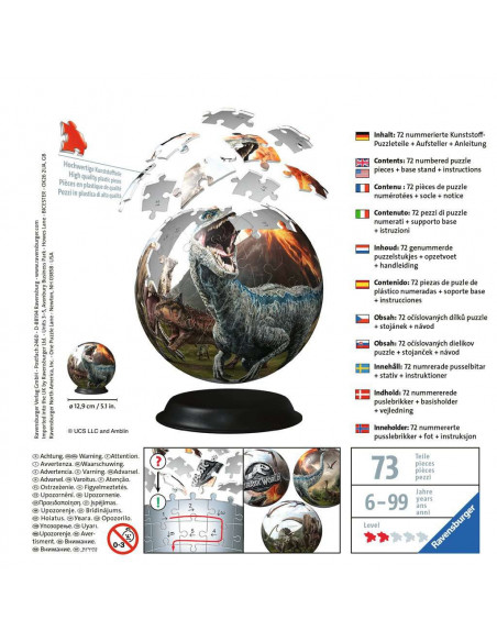 Puzzle 3D Ball Jurassic World - Ravensburger