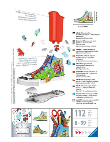 RAVENSBURGER - PUZZLE  3D SNEAKER SUPER MARIO
