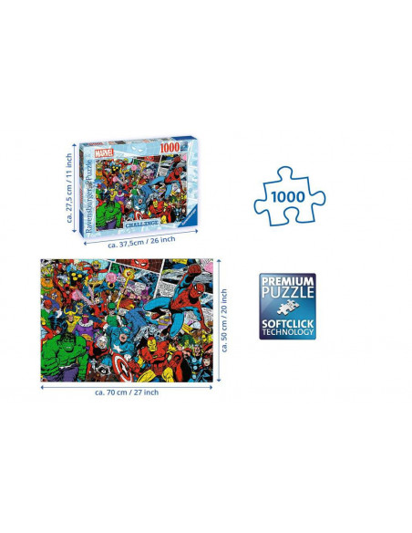 RAVENSBURGER PUZZLE CHALLENGE MARVEL 1000P