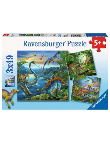 RAVENSBURGER - PUZZLE LA FASCINATION DES DINOSAURES 3X49P