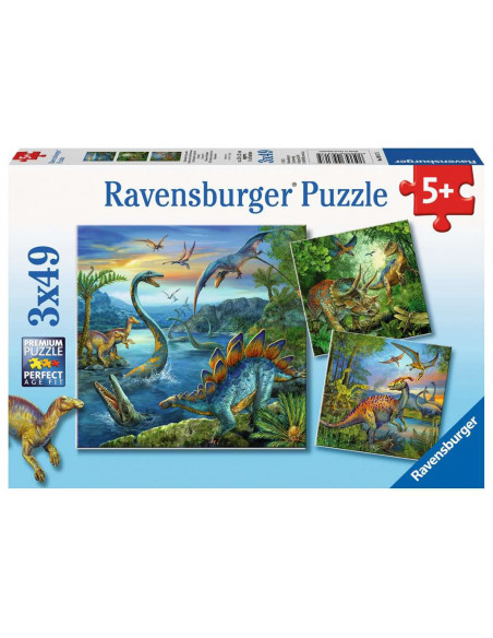 RAVENSBURGER - PUZZLE LA FASCINATION DES DINOSAURES 3X49P