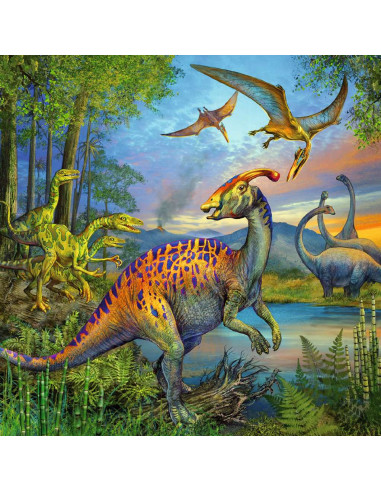 RAVENSBURGER - PUZZLE LA FASCINATION DES DINOSAURES 3X49P