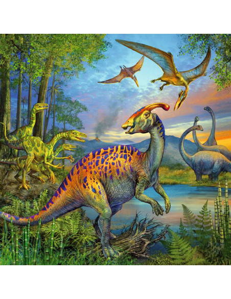 RAVENSBURGER - PUZZLE LA FASCINATION DES DINOSAURES 3X49P