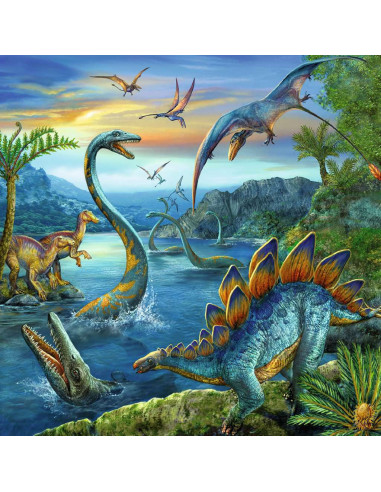 RAVENSBURGER - PUZZLE LA FASCINATION DES DINOSAURES 3X49P