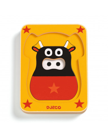 PUZZLE 3 NIVEAUX - LEO & CO - FSC WOOD 100%