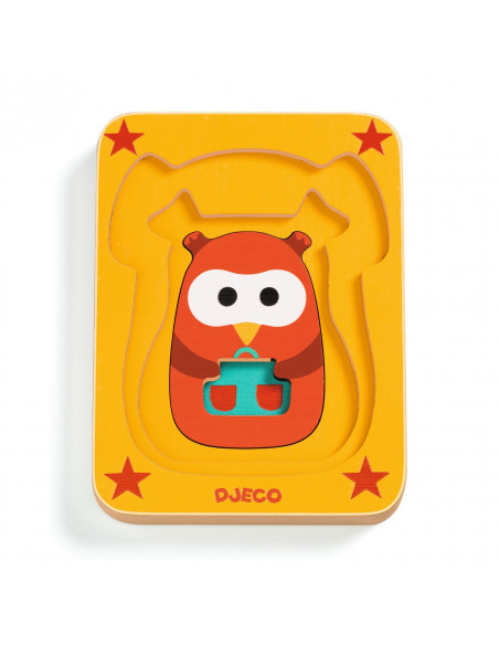 PUZZLE 3 NIVEAUX - LEO & CO - FSC WOOD 100%