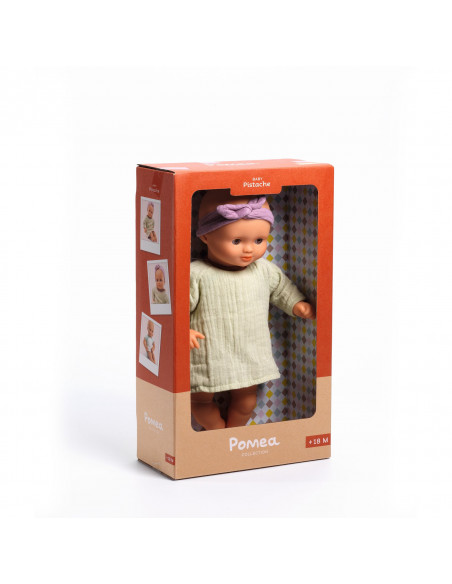 POUPON 32CM HABILLE - BABY PISTACHE