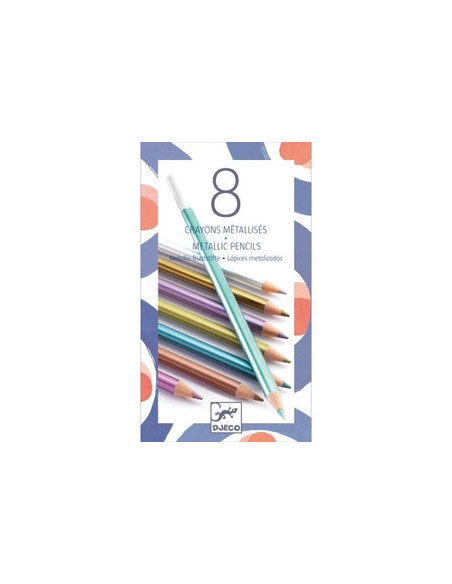 8 crayons metalliques