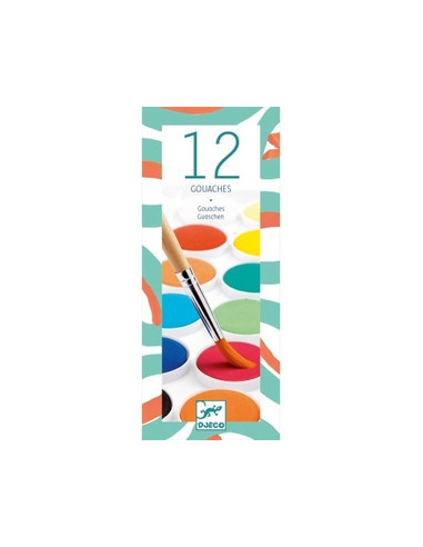 12 pastilles gouaches classique