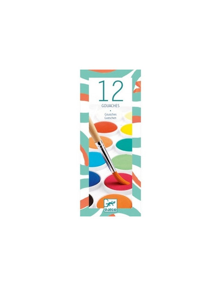 12 pastilles gouaches classique