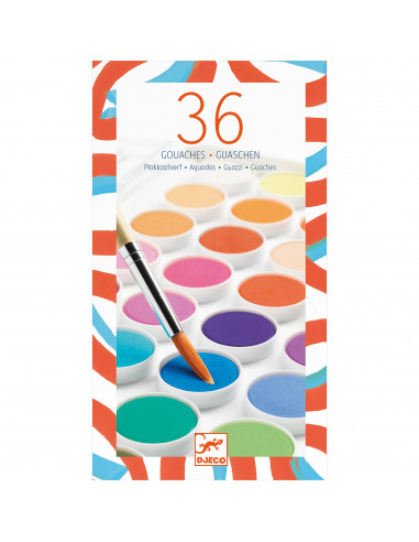 36 pastilles de gouaches